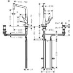 شیر ظرفشویی هانس گروهه (HANSGROHE) شاوری مدل METRIS SELECT M71 کد 73806000