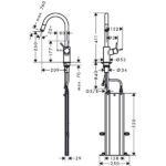 شیر ظرفشویی هانس گروهه (HANSGROHE) شاوری مدل TALIS M52 کد 73878000