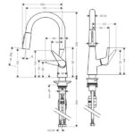 شیر ظرفشویی هانس گروهه (HANSGROHE) شاوری مدل TALIS M51 کد 72815004