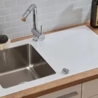 سینک شیشه ای سفید